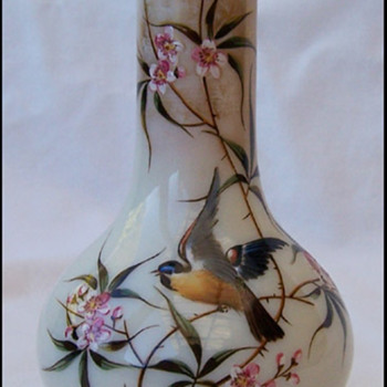 Sweet Little Harrach Bird Vase - Art Glass