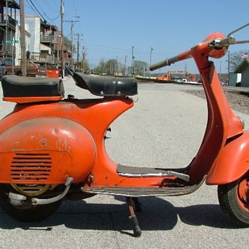 Orange Vespa - Motorcycles
