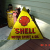Shell Motor Spirit & Oil...Double Sided Porcelain Sign...Three Colors...1920's