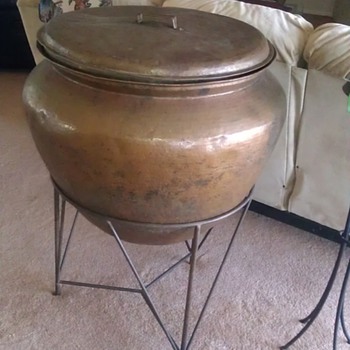 Hammered Copper & Brass Cauldron with Lid