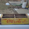 antique vintage crate coca-cola, & pepsi metal and wood 1969,1973,1975