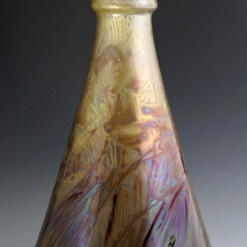1890s Clement Massier Flowing Iris Design Vase - Art Nouveau