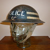 British WWII Special Constable Sergeant Police steel helmet.