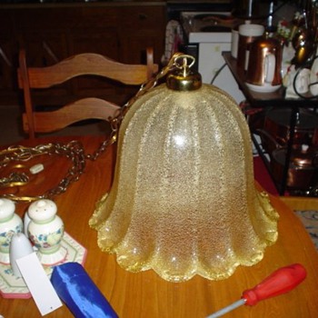 Art glass Swag or hanging light