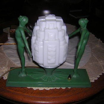 Art Deco Double Nude Nitelight - Art Deco