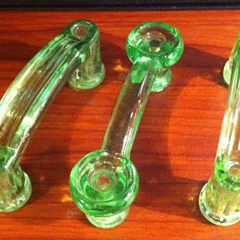 Green Glass Cabinet Handles