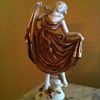 Capo di Monte Figurine and Candelstick
