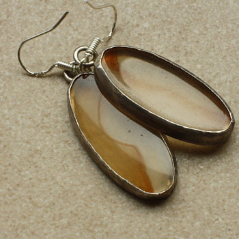 Silver and Agate earrings