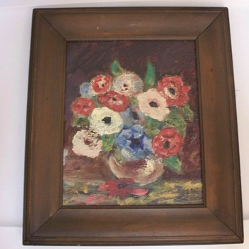 Old Oil Painting of Floral Arrangement.  Any guesses?