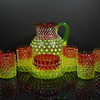 Hobbs Brockunier Rubina Verde Dewdrop water set