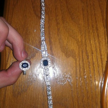 My Grandmother's Sapphire and diamond bracelet and ring 