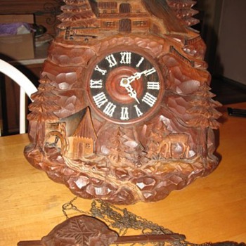 Heavily Carved Cuckoo Clock - Clocks