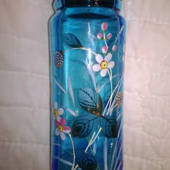 Tall Paneled Creased Neck Sugar Shakers - Art Glass