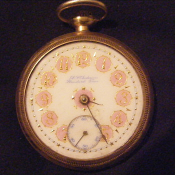 A. N. Anderson Hamilton RR Pocket Watch  w/ porcelain face