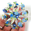 Vendome aurora borealis floral brooch