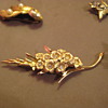 BOUCHER Rhinestone pin "Gladiolus "  signed and numbered