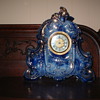 Flow Blue Porcelain Clock
