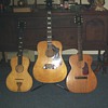 Three 'vintage' guitars; Telleno parlor guitar, Ibanez 693-Dove, and Harmony, Grand concert size, 3478h165