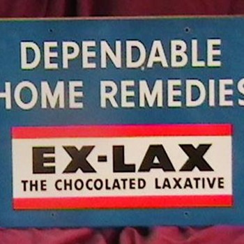 1930's-1940's Ex- Lax Sign and Thermometer