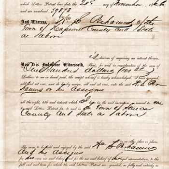 TERRITORIAL ASSIGNMENT OF PATENT - Paper