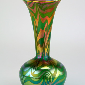 Victor Durand King Tut Art Glass Vase, signed - Art Glass