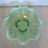 Ruffled Green Bowl~9"  Depression Glass?