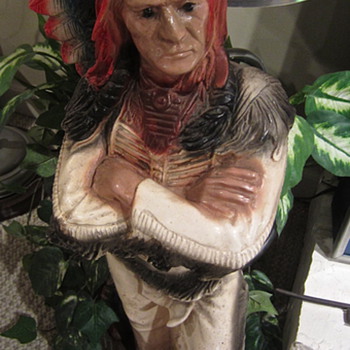 Chalkware Indian Chief - Figurines