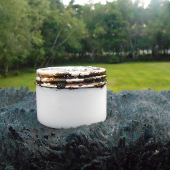 Milk Glass Vanity Jar - Glassware