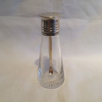 Heath & Middleton silver topped snuff bottle possibly Dr Christopher Dresser design - Sterling Silver