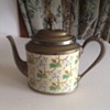 Unusual graniteware teapot.  Unusual shape and pattern.