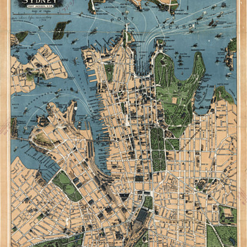 Robinson’s map of Sydney, Australia (1922) - Paper
