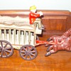 Iron Toy Wagon, horses & driver