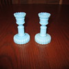Twin Turquoise (Unidentified) Candleholders.