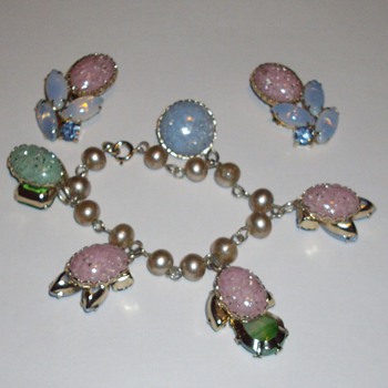 Juliana charm bracelet and earrings. - Costume Jewelry