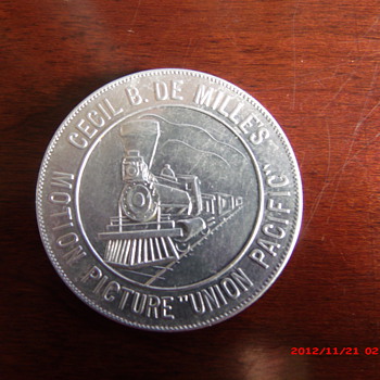 Union Pacific motion picture Alcoa aluminum coin 
