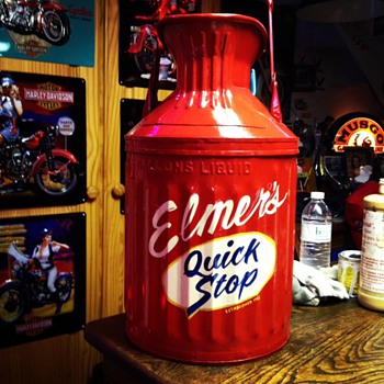 Restored Five Gallon Oil & Water Cans...Pinstriped & Lettered By Jeff Stewart - Petroliana
