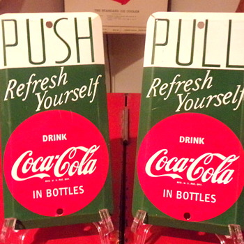 1950's Coca-Cola Small Tin Signs - Coca-Cola