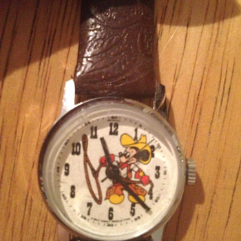 1982 Bradley Cowboy Mickey Mouse Watch