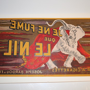 Cappiello cigarette piece reverse printed - Tobacciana