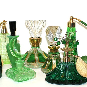 Green Perfume Bottles - Bottles