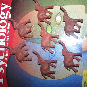 Old rubber circus toy elephants - Animals