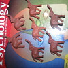 Old rubber circus toy elephants