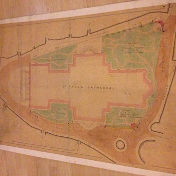 Old plans of St. Paul's Cathedral London. Not sure how old it is - Paper