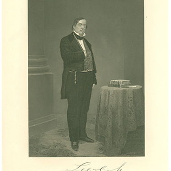 1862 Print Photograph of Lewis Cass