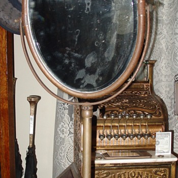 Antique Department Store Pedestal Mirror...Beveled Glass