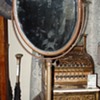 Antique Department Store Pedestal Mirror...Beveled Glass