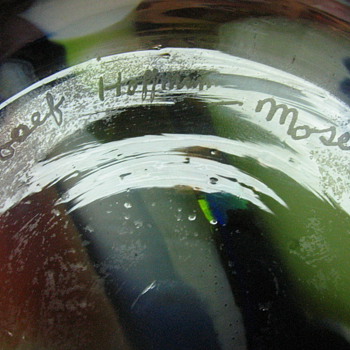Is this a real Josef Hoffman signature? - Art Glass
