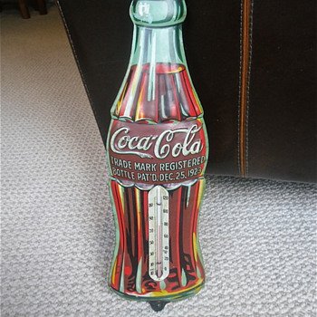 Coca Cola Christmas Thermometer 1930s