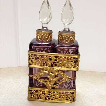 double scent bottles in holder