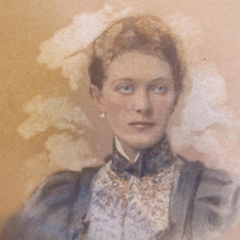 Lafayette Ltd. 1800s watercolor portrait of woman - Du toit  S. Africa? - Photographs